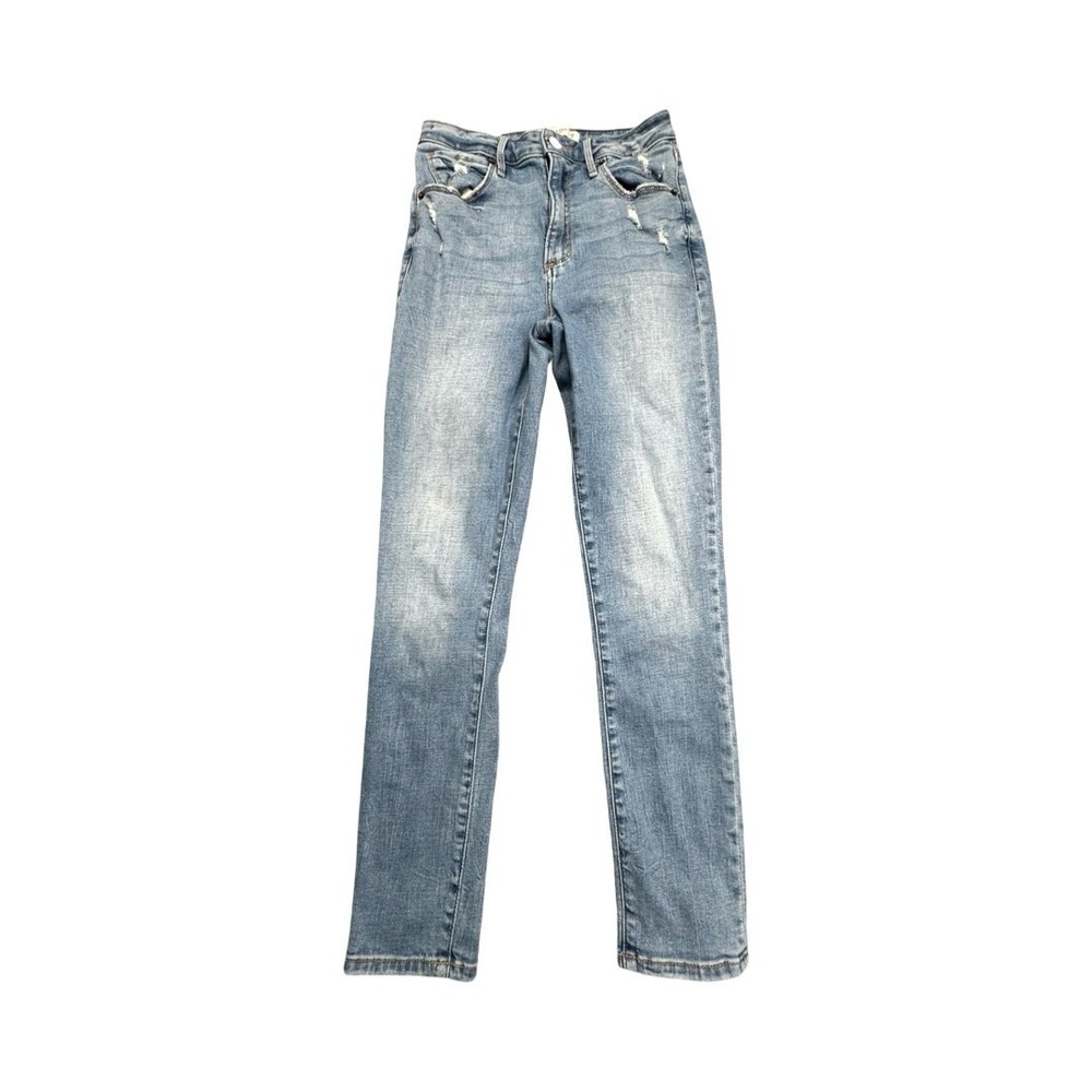 Abercrombie & Fitch Jean Women 26/2 Blue Curve Love Super Skinny Ankle High Rise